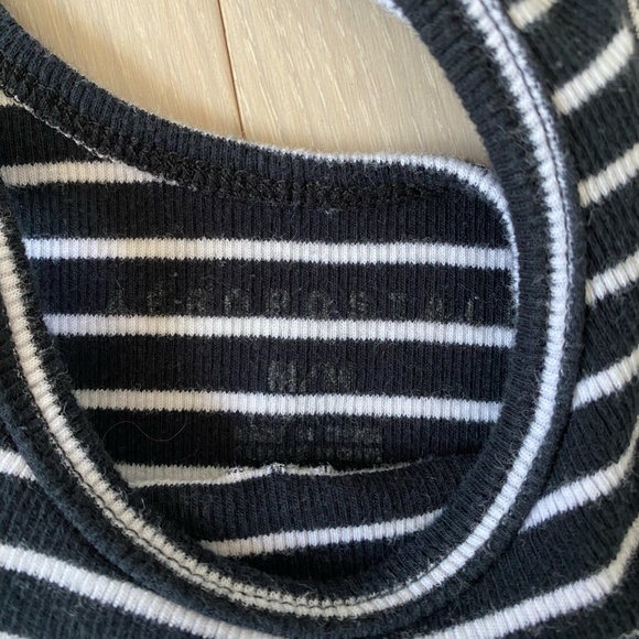 Girls slightly cropped daisy and striped tank top - Picture 2 of 2